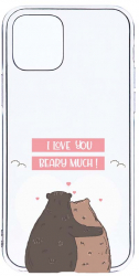 Husa Bestcase comp cu Apple iPhone 12 I Love U Beary Much 2MM Soft Silicon prot cam T 766 