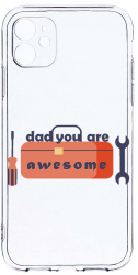 Husa Bestcase comp cu Apple iPhone 12 Mini Awesome Dad 2MM Soft Silicon prot cam T 794 