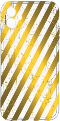 Husa Bestcase comp cu Apple iPhone 12 Mini Golden Stripes 2MM Soft Silicon prot cam T 1055 