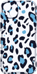 Husa Bestcase comp cu Apple iPhone 14 Plus Blue Leopard Pattern 2MM Soft Silicon prot cam T 1032 