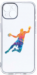 Husa Bestcase comp cu Apple iPhone 13 Handball Colorful 2MM Soft Silicon prot cam T 800 