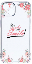 Husa Bestcase comp cu Apple iPhone 14 Make Me Smile 2MM Soft Silicon prot cam T 4 