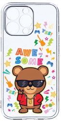 Husa Bestcase comp cu Apple iPhone 14 Pro Awesome Teddy Bear 2MM Soft Silicon prot cam T 921 