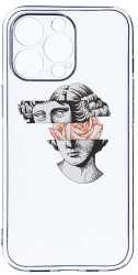Husa Bestcase comp cu Apple iPhone 14 Pro David Statue - Rose 2MM Soft Silicon prot cam T 604 