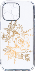 Husa Bestcase comp cu Apple iPhone 14 Pro Golden Rose 2MM Soft Silicon prot cam T 989 