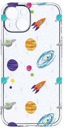 Husa Bestcase comp cu Apple iPhone 14 Plus Universe Planets 2MM Soft Silicon prot cam T 466 