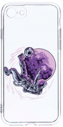 Husa Bestcase comp cu Apple iPhone SE 3 Astronaut Football 2MM Soft Silicon prot cam T 833 