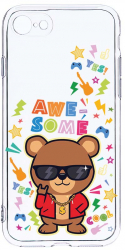 Husa Bestcase comp cu Apple iPhone SE 2 Awesome Teddy Bear 2MM Soft Silicon prot cam T 921 