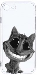 Husa Bestcase comp cu Apple iPhone SE 3 Crazy Cat 2MM Soft Silicon prot cam T 20 