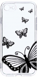 Husa Bestcase comp cu Apple iPhone SE 3 Flowers 2MM Soft Silicon prot cam T 79 