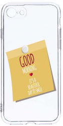 Husa Bestcase comp cu Apple iPhone SE 3 Good Morning Sticker 2MM Soft Silicon prot cam T 48 