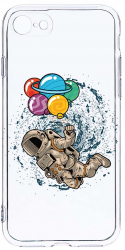 Husa Bestcase comp cu Apple iPhone SE 2 Happy Astronaut 2MM Soft Silicon prot cam T 773 