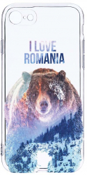 Husa Bestcase comp cu Apple iPhone SE 3 I Love Romania 2MM Soft Silicon prot cam T 35 