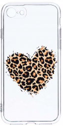 Husa Bestcase comp cu Apple iPhone SE 2 Leopard Heart 2MM Soft Silicon prot cam T 761 