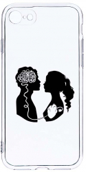 Husa Bestcase comp cu Apple iPhone 8 / iPhone 7 Love With Brain 2MM Soft Silicon prot cam T 748 