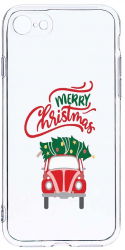 Husa Bestcase comp cu Apple iPhone 8 / iPhone 7 Merry Xmas 2MM Soft Silicon prot cam T 357 