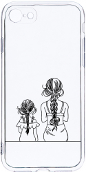 Husa Bestcase comp cu Apple iPhone SE 2 Mom And Daughter 2MM Soft Silicon prot cam T 1048 