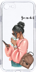 Husa Bestcase comp cu Apple iPhone SE 2 Shopping Girl 2MM Soft Silicon prot cam T 962 
