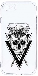 Husa Bestcase comp cu Apple iPhone SE 3 Skull 2MM Soft Silicon prot cam T 191 