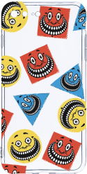 Husa Bestcase comp cu Apple iPhone 8 Plus / iPhone 7 Plus Abstract Smiley 2MM Soft Silicon prot cam T 1014 