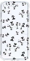 Husa Bestcase comp cu Apple iPhone 8 Plus / iPhone 7 Plus Black Flower 2MM Soft Silicon prot cam T 128 