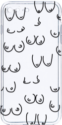 Husa Bestcase comp cu Apple iPhone 8 Plus / iPhone 7 Plus Boobs Pattern 2MM Soft Silicon prot cam T 1060 