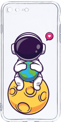 Husa Bestcase comp cu Apple iPhone 8 Plus / iPhone 7 Plus Cute Astronaut 2MM Soft Silicon prot cam T 1022 