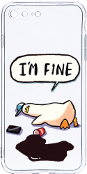 Husa Bestcase comp cu Apple iPhone 8 Plus / iPhone 7 Plus Duck Life - Im Fine 2MM Soft Silicon prot cam T 963 