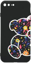 Husa Bestcase comp cu Apple iPhone 8 Plus / iPhone 7 Plus Flower Teddy Bear Slim Microfibra prot cam PB 983 