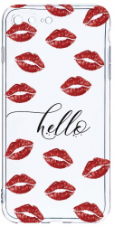 Husa Bestcase comp cu Apple iPhone 8 Plus / iPhone 7 Plus Hello Kisses 2MM Soft Silicon prot cam T 140 