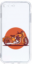 Husa Bestcase comp cu Apple iPhone 8 Plus / iPhone 7 Plus Retro Bike 2MM Soft Silicon prot cam T 818 