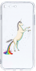 Husa Bestcase comp cu Apple iPhone 8 Plus / iPhone 7 Plus Unicorn Rainbow 2MM Soft Silicon prot cam T 529 