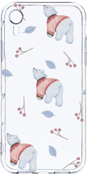Husa Bestcase comp cu Apple iPhone XR Ice Bear Pattern 2MM Soft Silicon prot cam T 969 