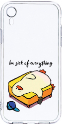 Husa Bestcase comp cu Apple iPhone XR Im Sick Of Everything 2MM Soft Silicon prot cam T 999 