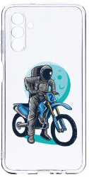 Husa Bestcase comp cu Samsung Galaxy A04s Astronaut Biker 2MM Soft Silicon prot cam T 828 