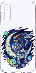 Husa Bestcase comp cu Samsung Galaxy A04s Astronaut On Moon 2MM Soft Silicon prot cam T 1002 