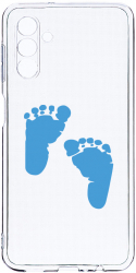 Husa Bestcase comp cu Samsung Galaxy A04s Boy Feet Print 2MM Soft Silicon prot cam T 960 