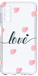 Husa Bestcase comp cu Samsung Galaxy A04s Love Flying Hearts 2MM Soft Silicon prot cam T 85 