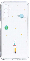 Husa Bestcase comp cu Samsung Galaxy A04s Universe Spacecraft 2MM Soft Silicon prot cam T 471 