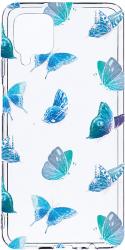 Husa Bestcase comp cu Samsung Galaxy A12 / Galaxy M12 / Galaxy F12 Butterfly Pattern 2MM Soft Silicon prot cam T 1012 