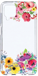 Husa Bestcase comp cu Samsung Galaxy A12 / Galaxy M12 / Galaxy F12 Flowers 2MM Soft Silicon prot cam T 56 