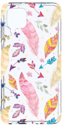 Husa Bestcase comp cu Samsung Galaxy A12 / Galaxy M12 / Galaxy F12 Happy Feathers 2MM Soft Silicon prot cam T 68 