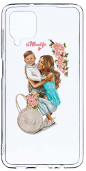 Husa Bestcase comp cu Samsung Galaxy A12 / Galaxy M12 / Galaxy F12 Mom Life With a Boy 2MM Soft Silicon prot cam T 559 