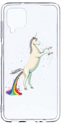 Husa Bestcase comp cu Samsung Galaxy A12 / Galaxy M12 / Galaxy F12 Unicorn Rainbow 2MM Soft Silicon prot cam T 529 