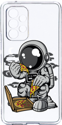 Husa Bestcase comp cu Samsung Galaxy A13 4G Astronaut Pizza 2MM Soft Silicon prot cam T 1004 
