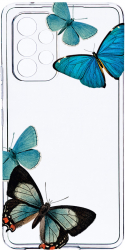 Husa Bestcase comp cu Samsung Galaxy A52s 5G Beautiful Blue Butterflies 2MM Soft Silicon prot cam T 991 
