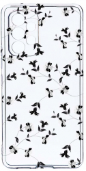 Husa Bestcase comp cu Samsung Galaxy A33 5G Black Flower 2MM Soft Silicon prot cam T 128 