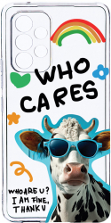 Husa Bestcase comp cu Samsung Galaxy A52s 5G Cool Cow - Who Cares 2MM Soft Silicon prot cam T 975 