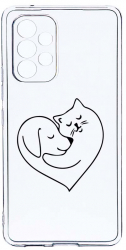 Husa Bestcase comp cu Samsung Galaxy A33 5G Dog And Cat Love 2MM Soft Silicon prot cam T 739 