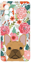 Husa Bestcase comp cu Samsung Galaxy A23 4G / Galaxy A23 5G Dog and Flowers 2MM Soft Silicon prot cam T 637 